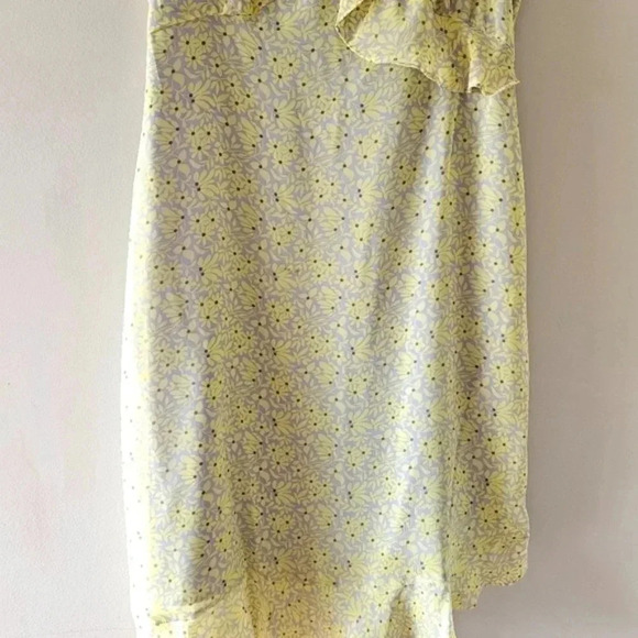 Nanette Lepore Women's Floral Ruffled Midi Dress In Lemon Meringue Size  16. - Picture 9 of 15